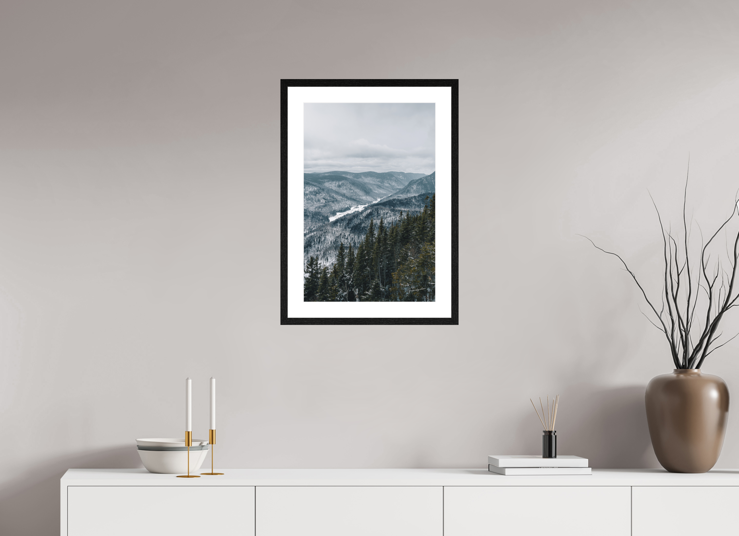 40 x 60 cm, Cadre chêne noir brightwhite La Promesse Tenue