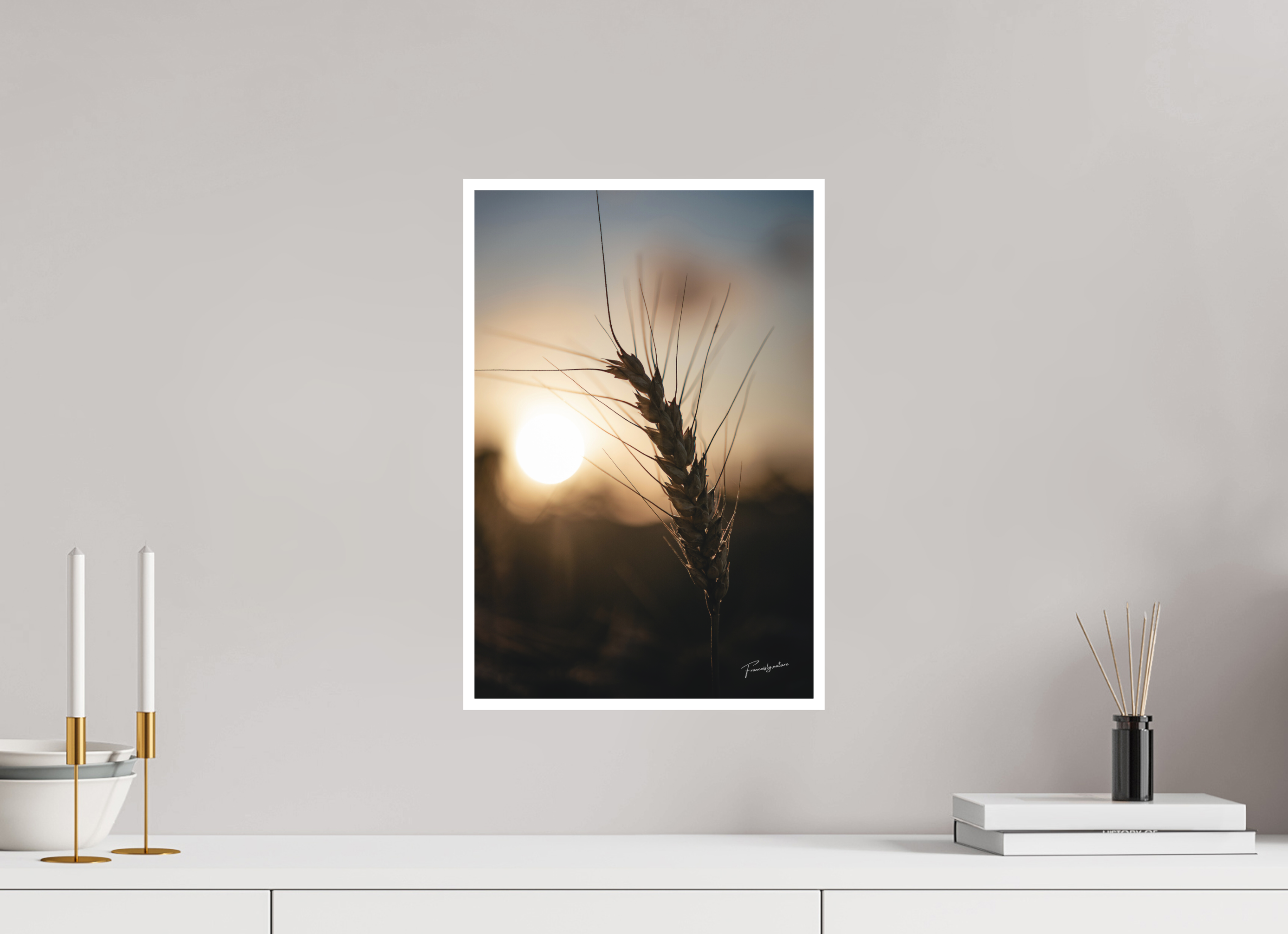 30 x 45 cm, Tirage FineArt avec marge blanche L'Or du Soir