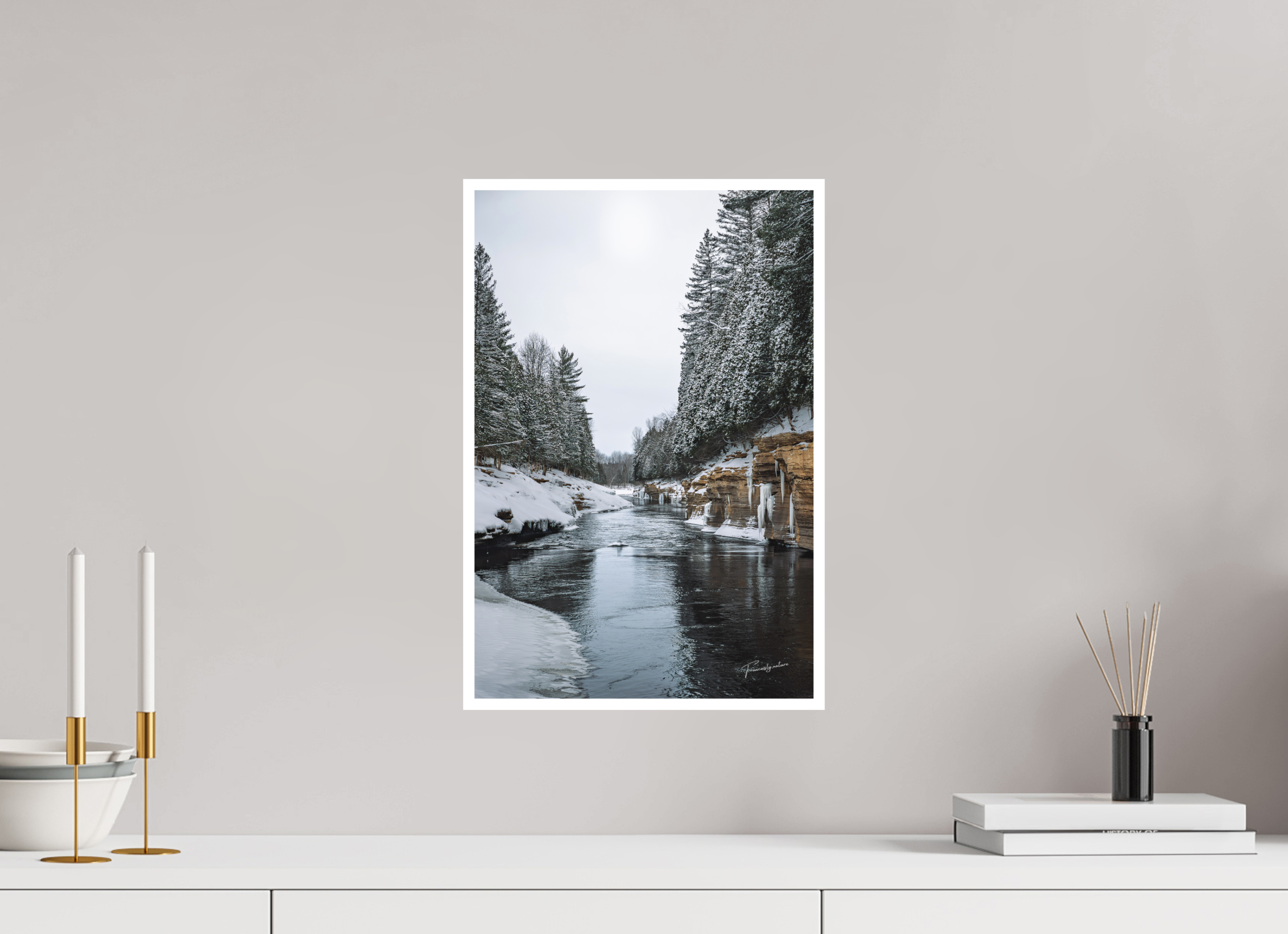 30 x 45 cm, Tirage seul Bright White 1cm Le Souffle de la Rivière