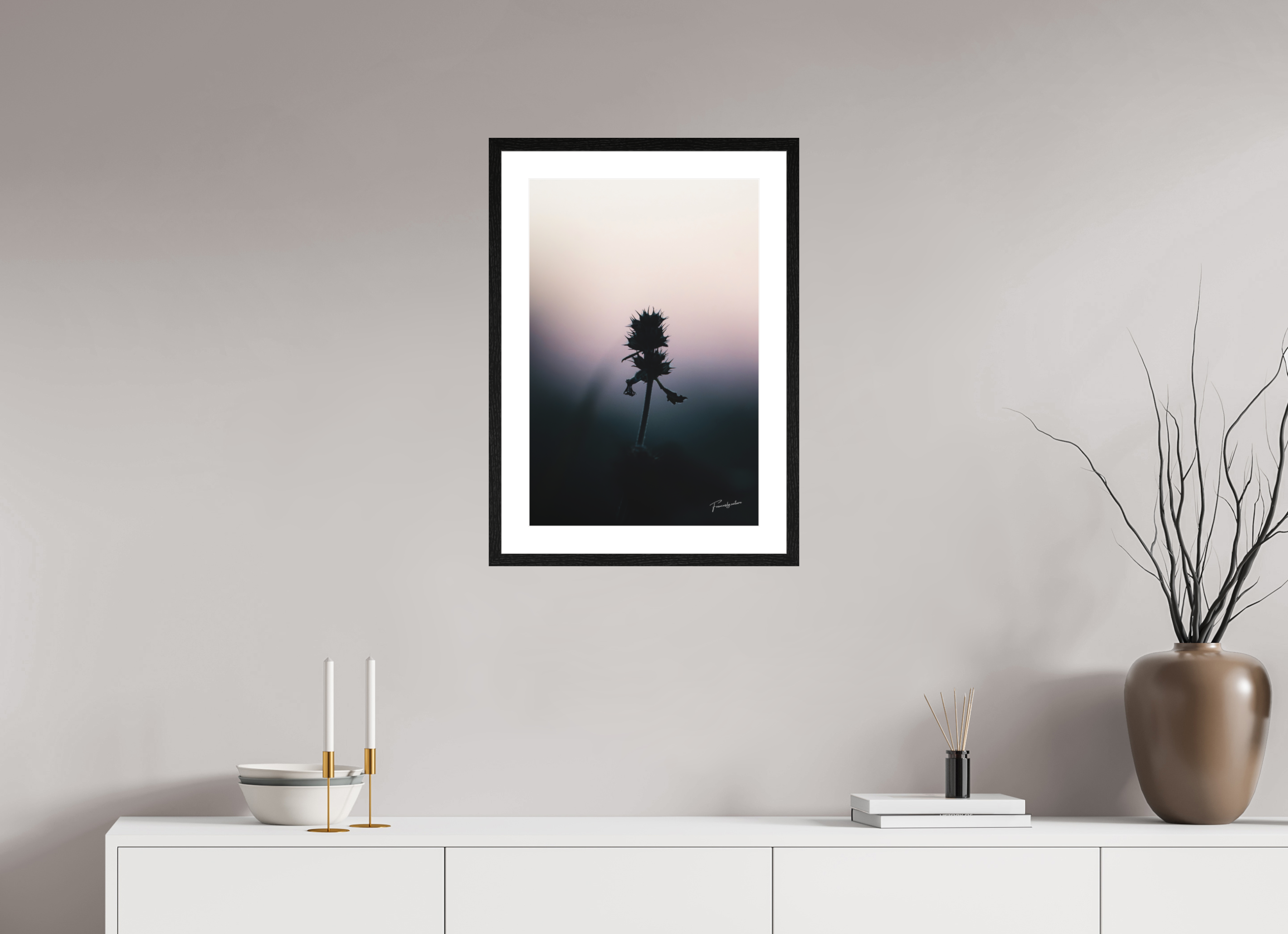 40 x 60 cm, Tirage FineArt + Cadre en chêne noir L'Armure de Lumière