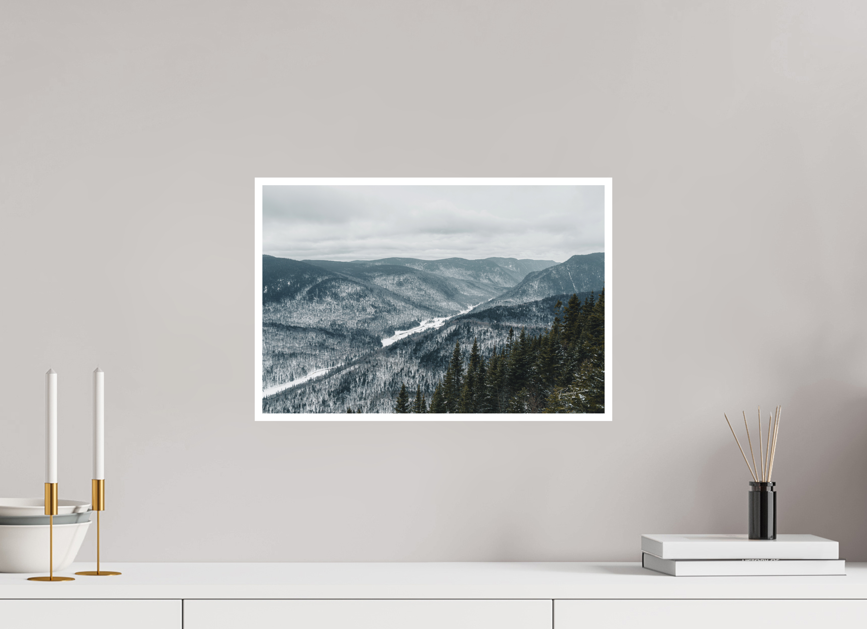 45 x 30 cm, Tirage seul Bright White 1cm L'Horizon Infini