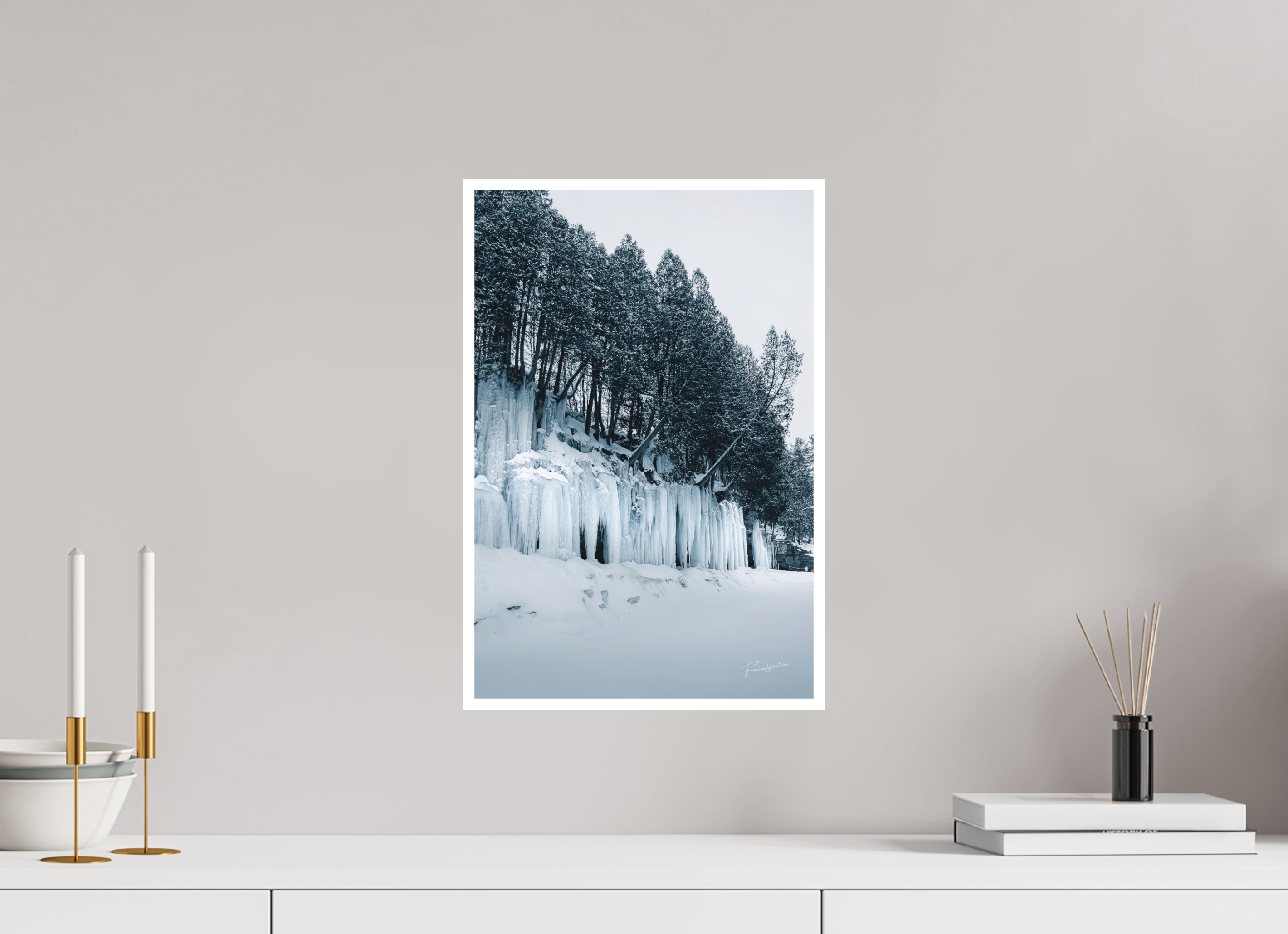30 x 45 cm, Tirage seul Bright White 1cm La Paroi de Glace