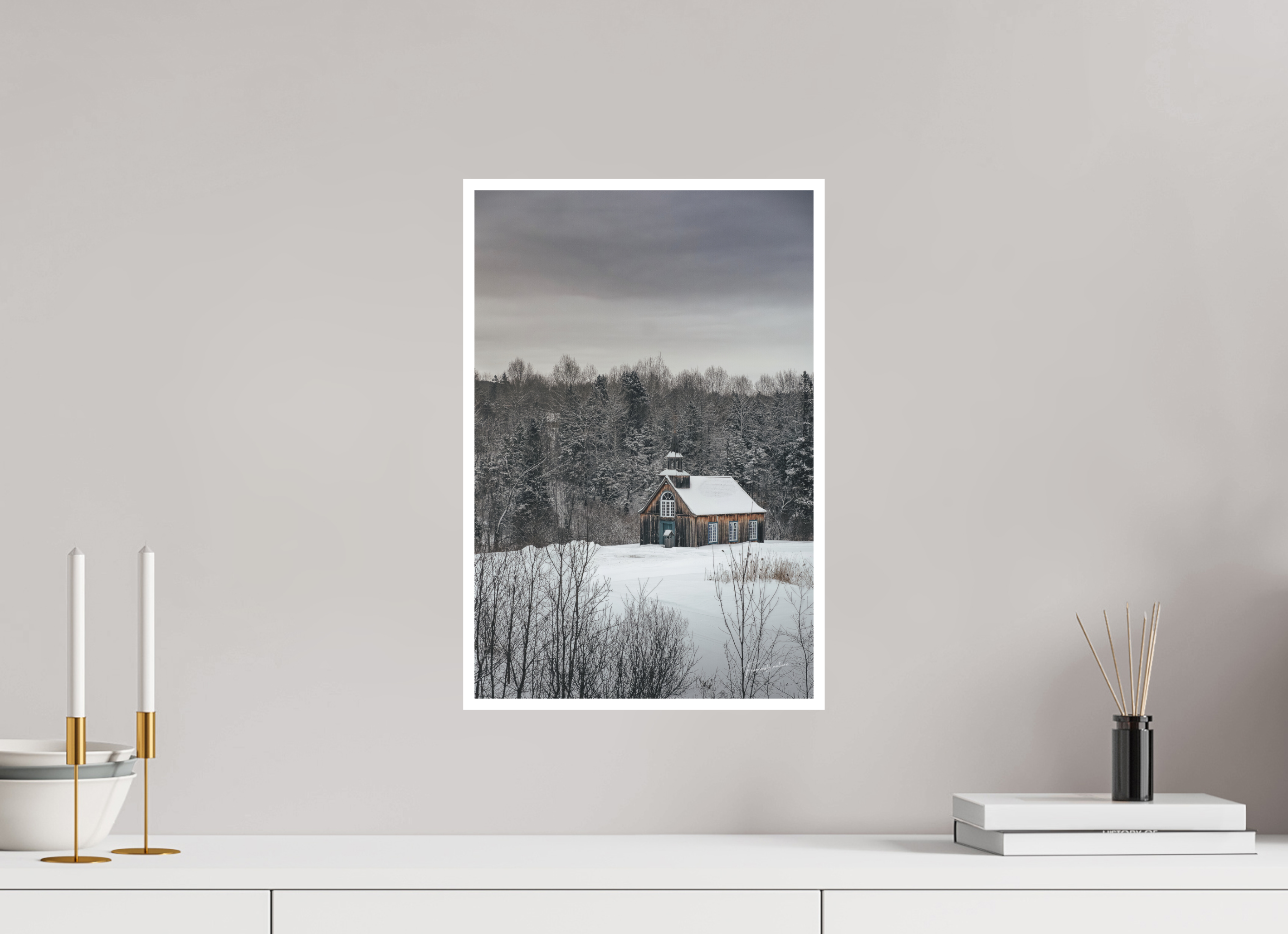30 x 45 cm, Tirage seul Bright White 1cm La Chapelle des Neiges – Saint-Paulin OK