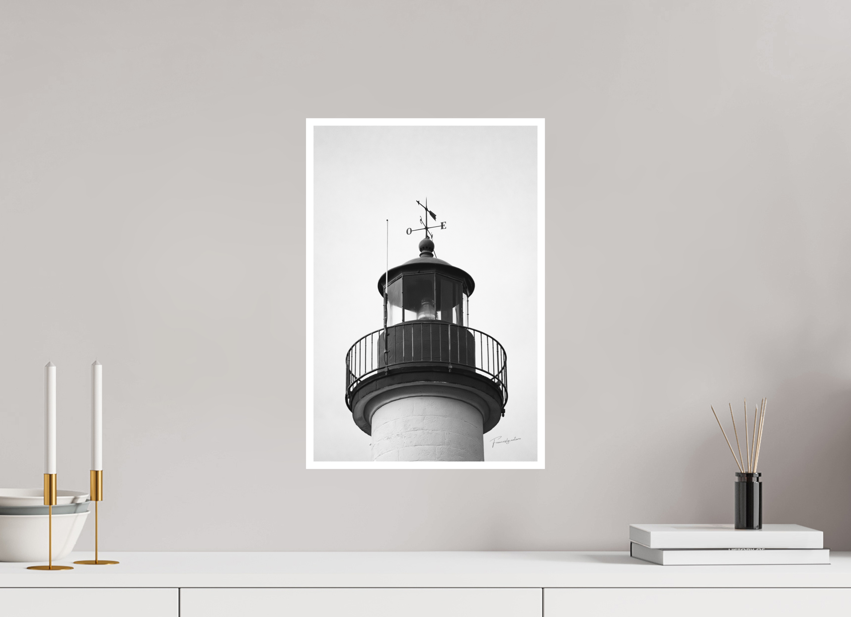 30 x 45 cm, Tirage seul Bright White 1cm La Lanterne de Port Manec'h