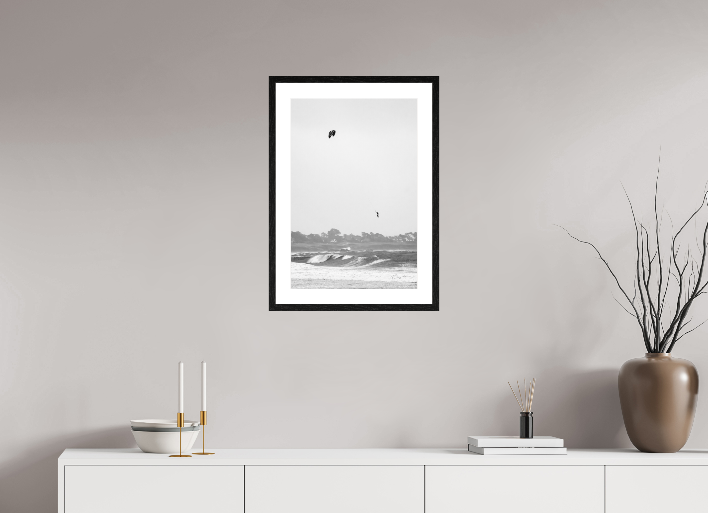 40 x 60 cm, Cadre chêne noir brightwhite L'Envol Libre